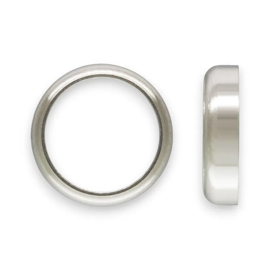 🔗 Bezel Setting (Rounded) with Inner Step in Sterling Silver