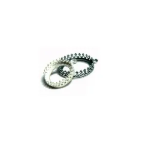 🔗 Gallery Wire Bezel Cup Setting (with 1x Closed Jump Ring) - ROUND CABOCHON