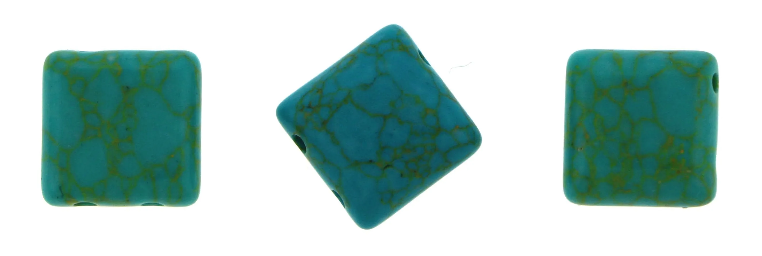 10X10mm Gemstone Spacer Afric Turquoise GRS03