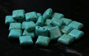 10X10mm Gemstone Spacer Afric Turquoise GRS03