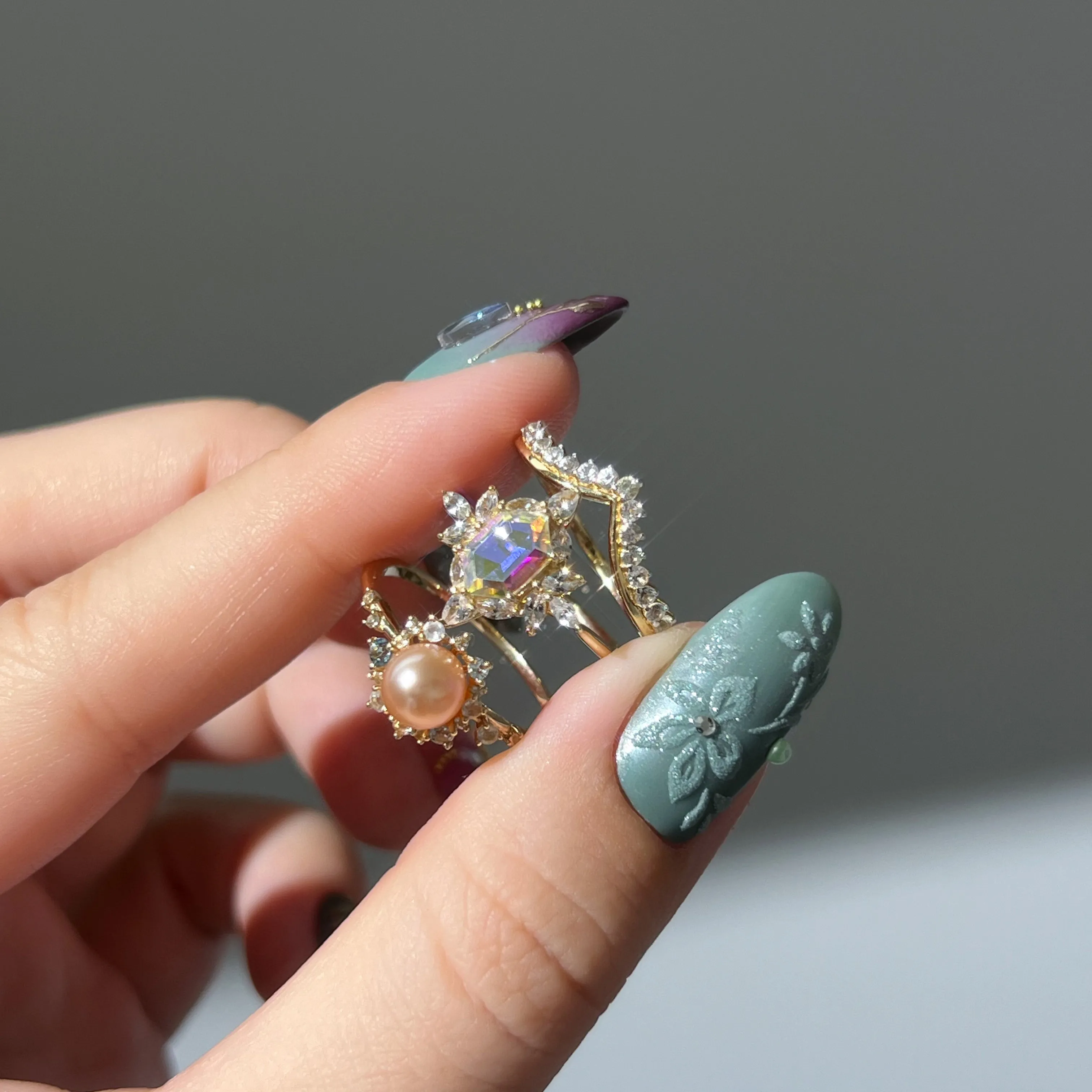 14k Angel Aura Quartz Splendor Statement Ring