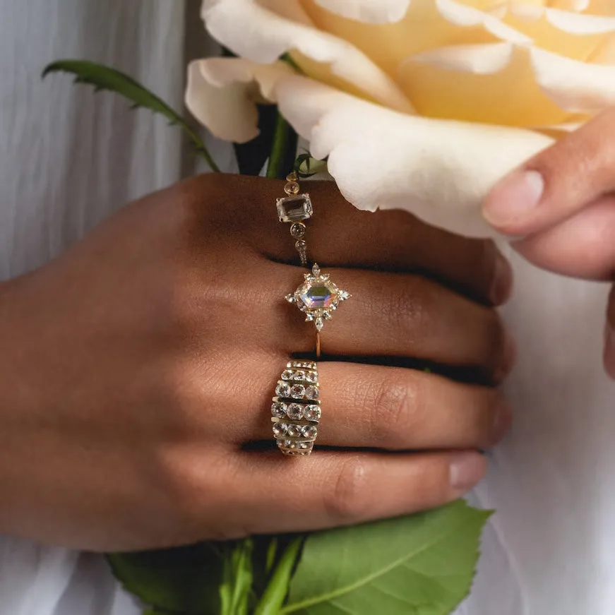 14k Angel Aura Quartz Splendor Statement Ring