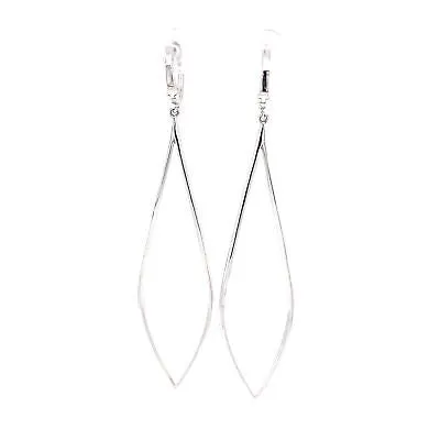 14K Diamond Long Hanging Earring White Gold