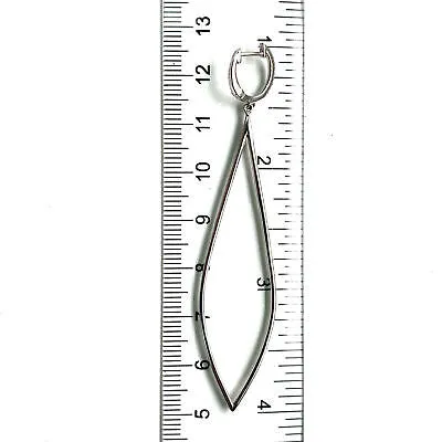 14K Diamond Long Hanging Earring White Gold
