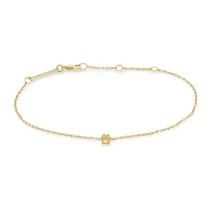 14k itty bitty dog paw bracelet