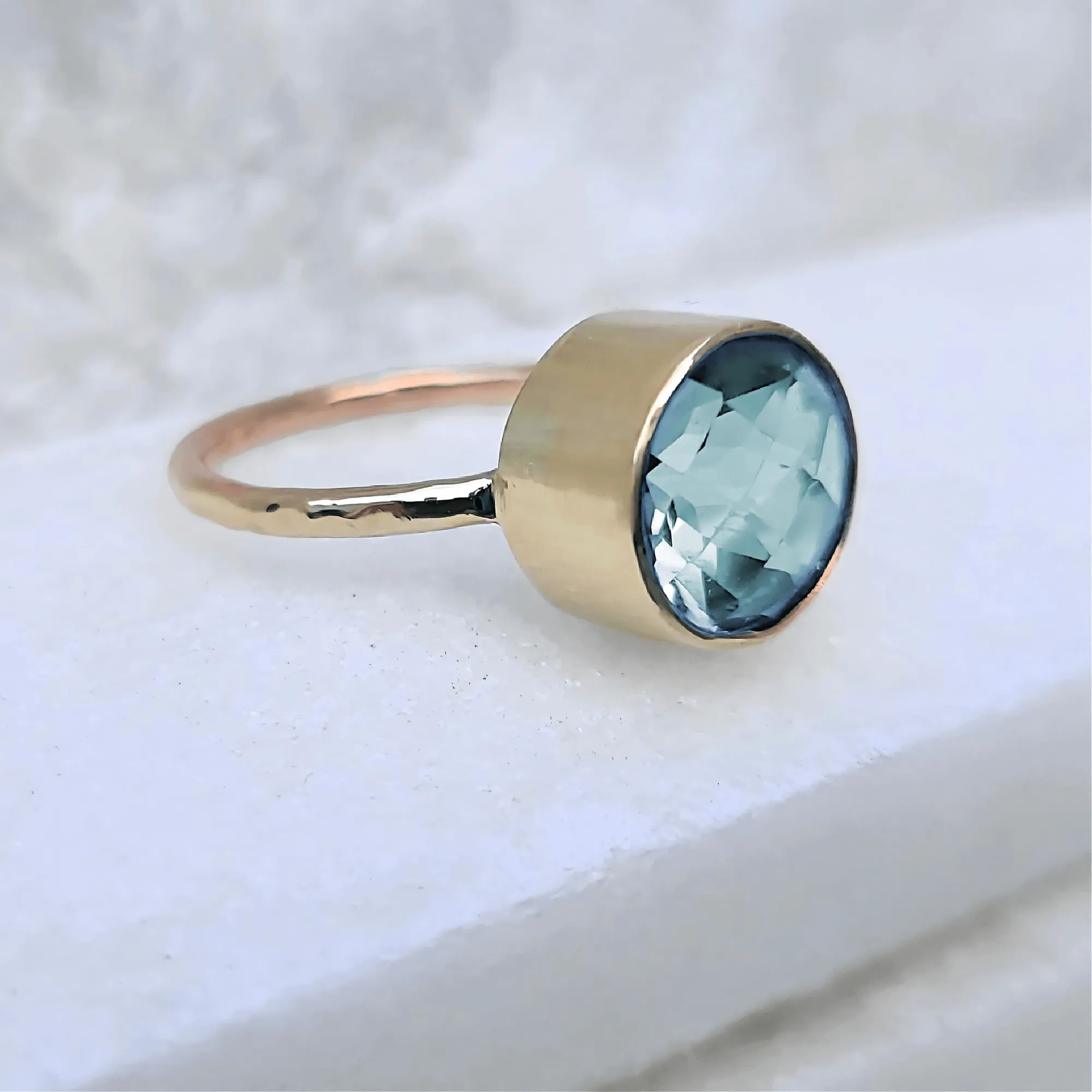14K Jumbo Quartz Candy Ring