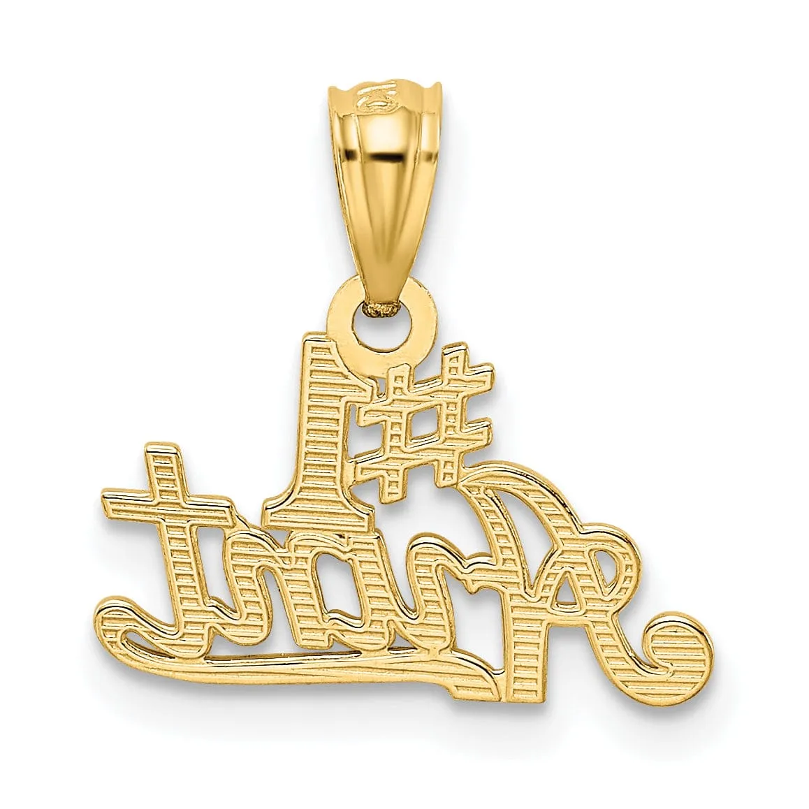 14k Yellow Gold #1 Aunt Charm Pendant