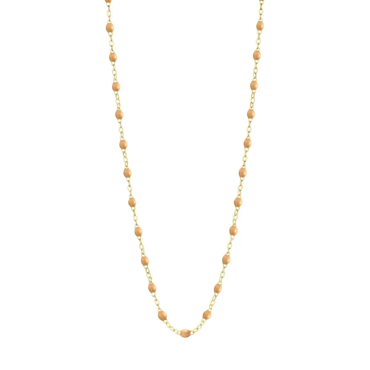 18K Gold and Nude Resin Beaded "Classic" Necklace