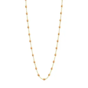 18K Gold and Nude Resin Beaded "Classic" Necklace