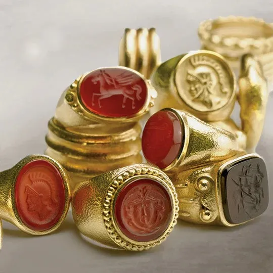 22K Gold Ring set with Pegasus Agate
