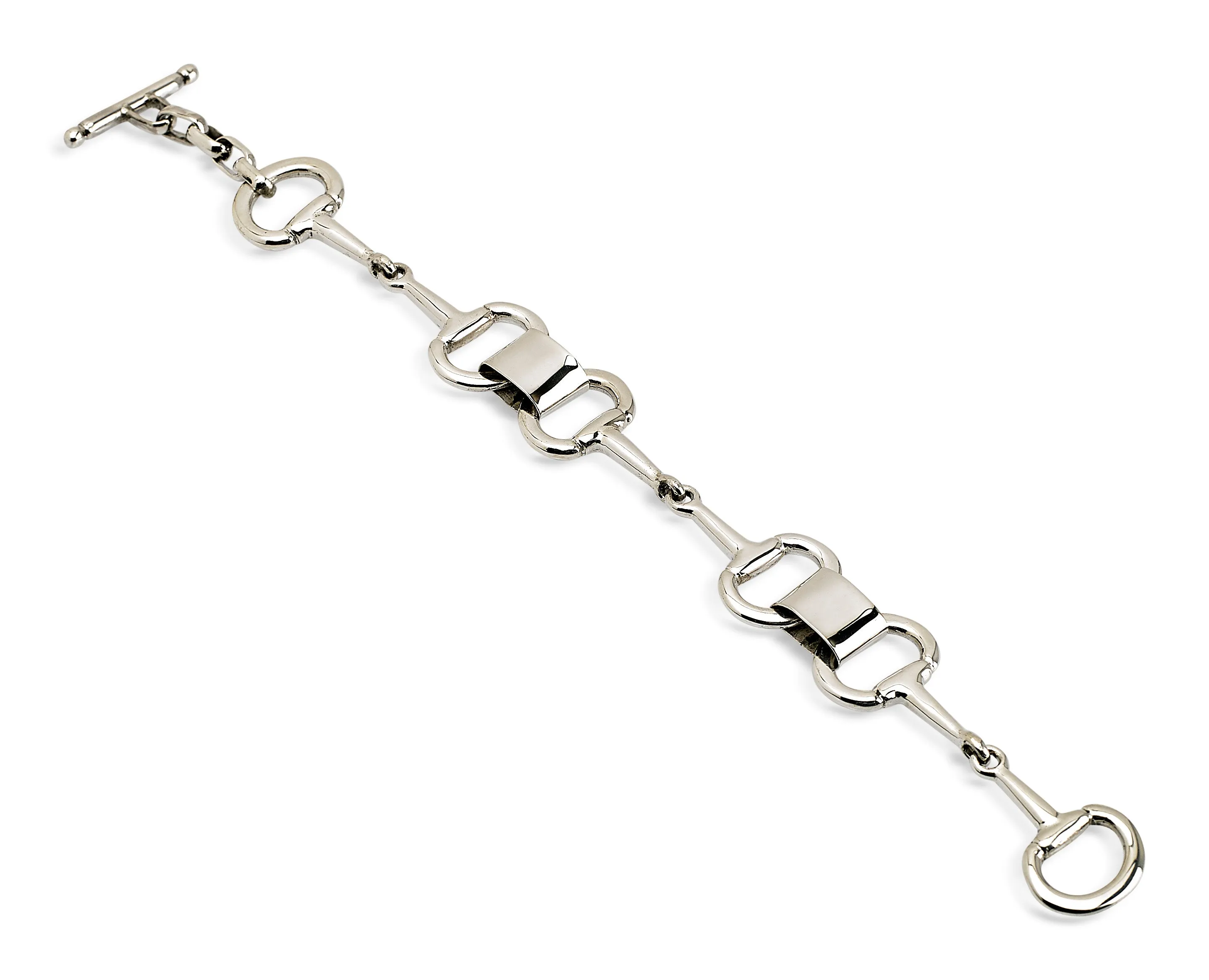 3 Bit Snaffle Bracelet, Sterling Silver