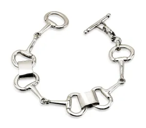 3 Bit Snaffle Bracelet, Sterling Silver