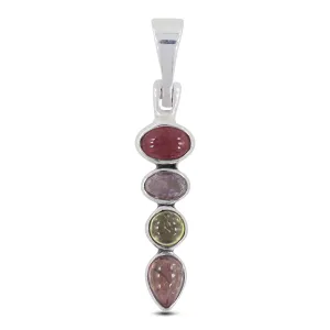 925 Staling Silver Tourmaline Pendants