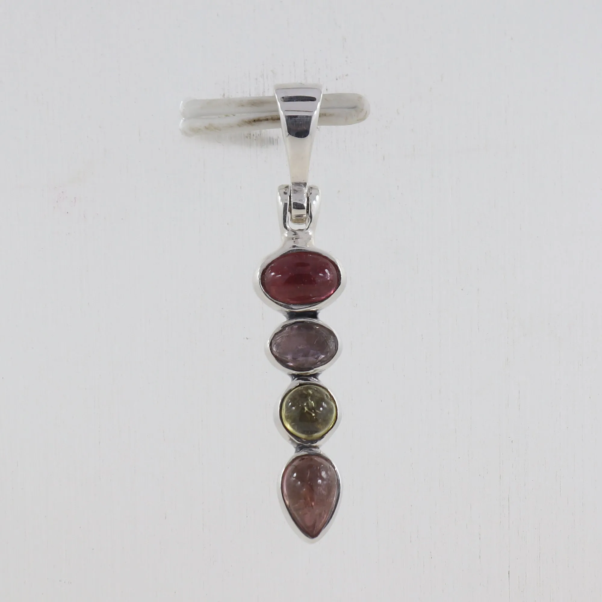 925 Staling Silver Tourmaline Pendants
