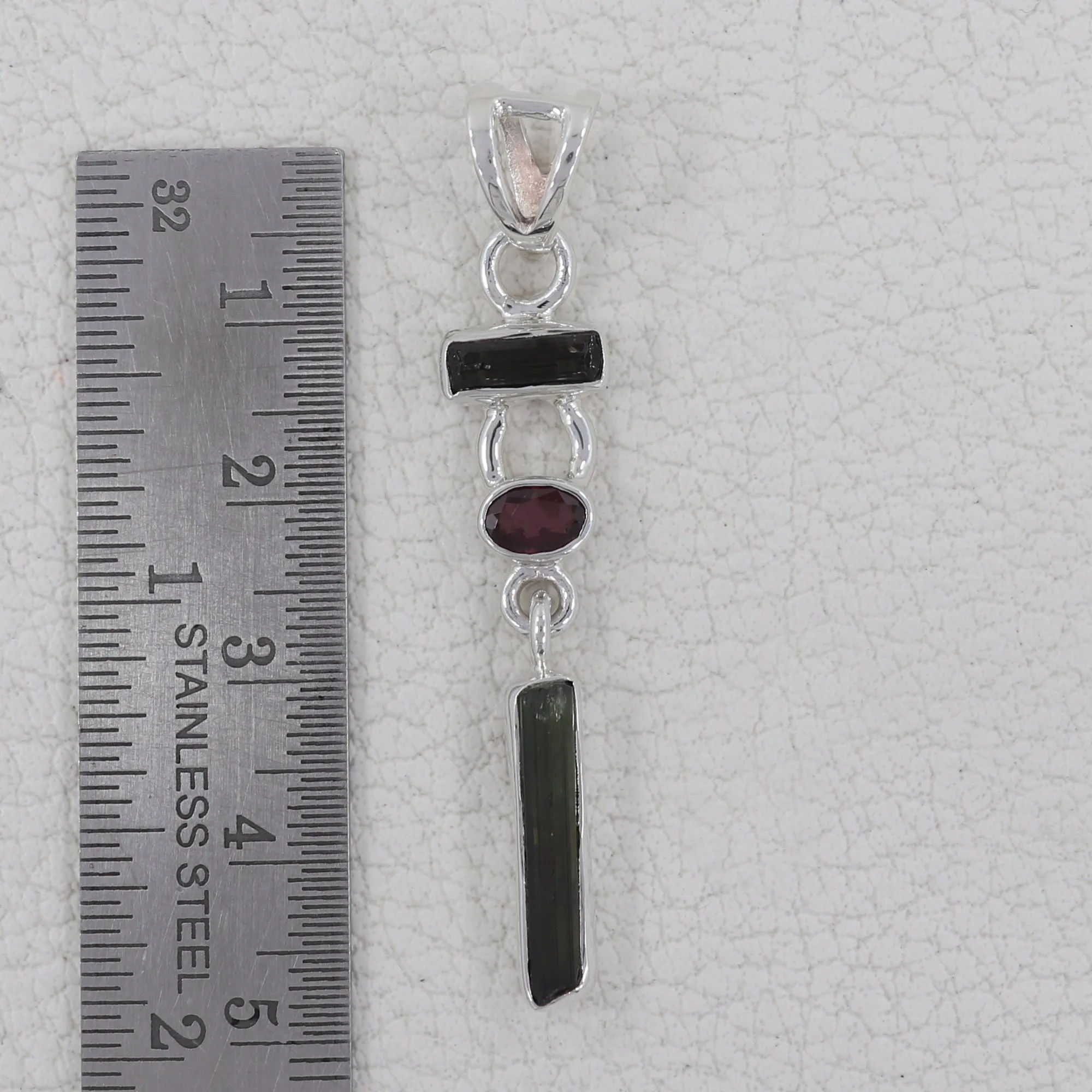 925 Starling Silver Tourmaline Pendants