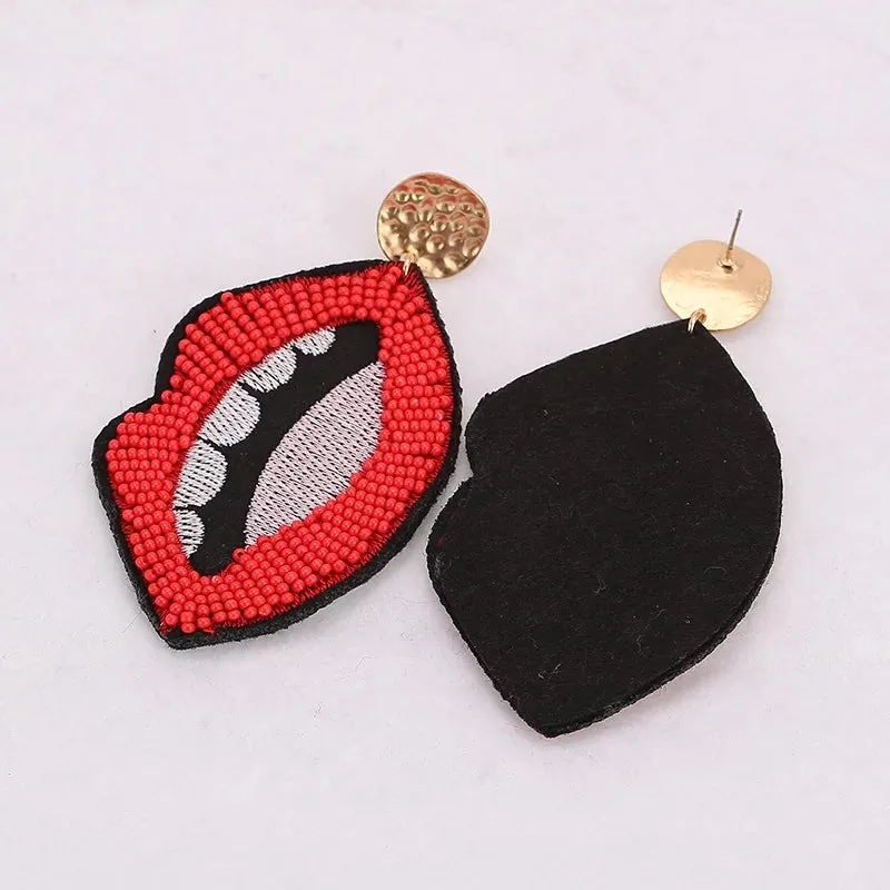 A Mouth Full Statement Earrings