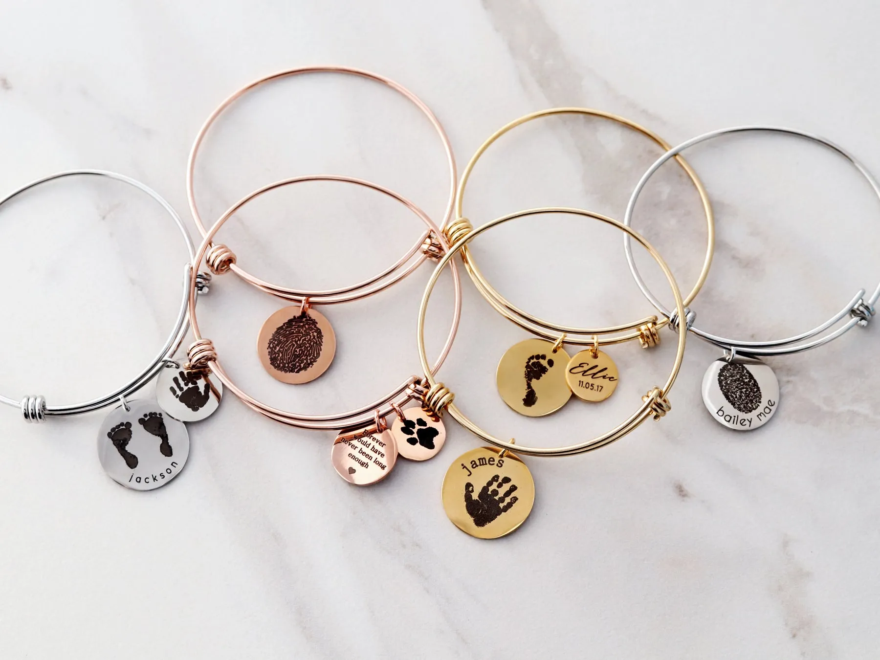 Actual Hand / Foot Prints Bangle