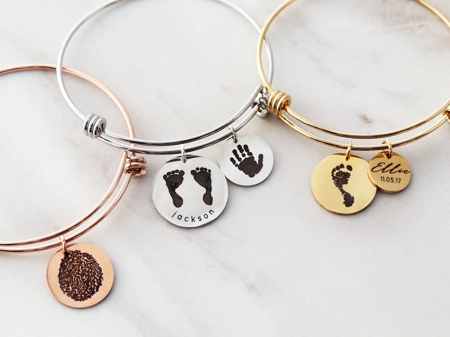 Actual Hand / Foot Prints Bangle