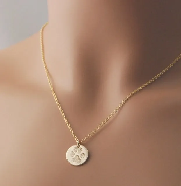 Actual Paw Print Disk Necklace (Elite Version)