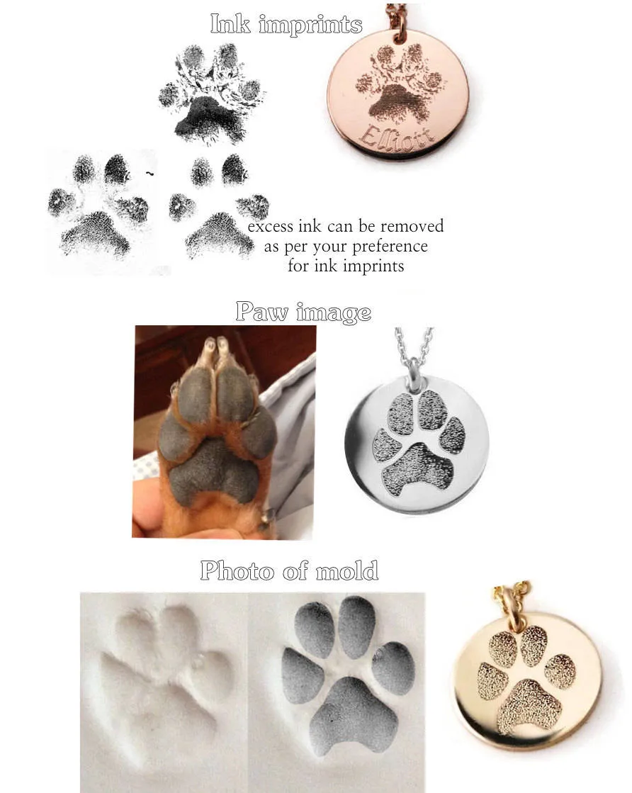 Actual Paw Print Disk Necklace (Elite Version)
