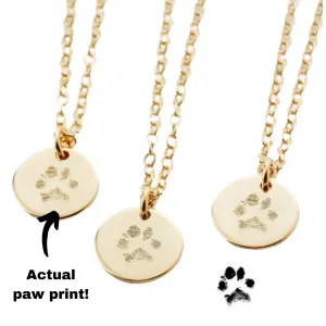 Actual Paw Print Disk Necklace (Elite Version)