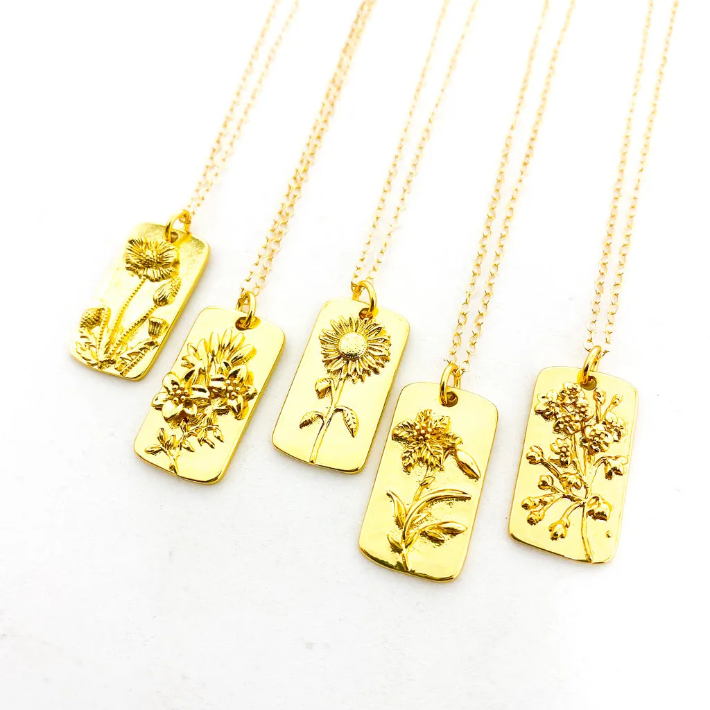 Adalynn Flower Necklaces | Gold