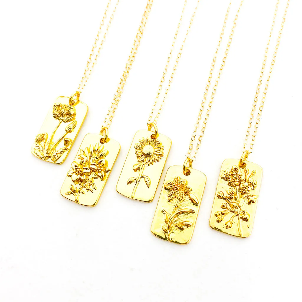 Adalynn Flower Necklaces | Gold