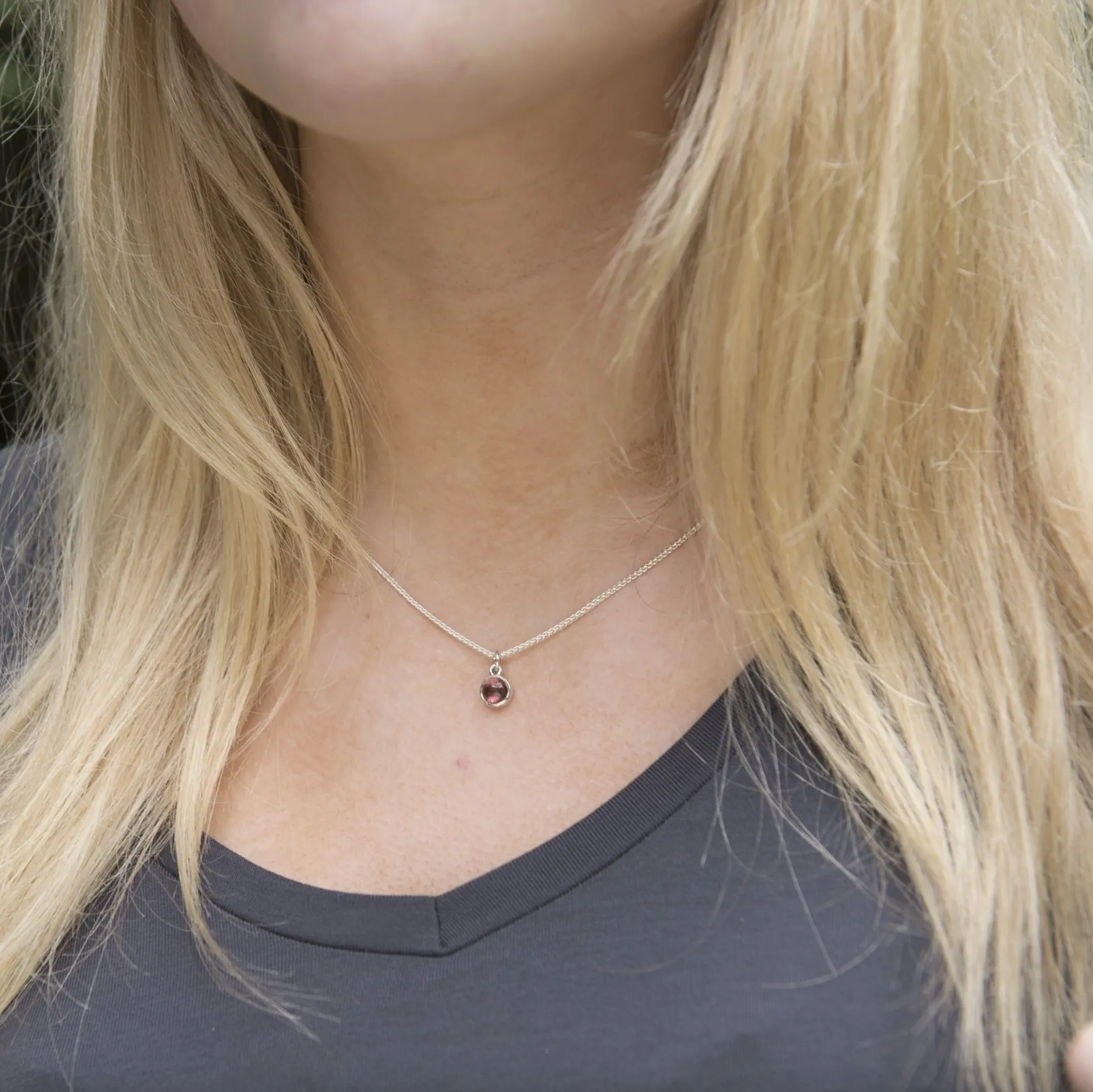 Alison Moore Single Gemstone Pendant - Peridot