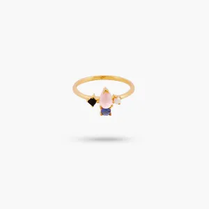 Amare Wear Rose Quartz Multi-Stone Paradise Ring