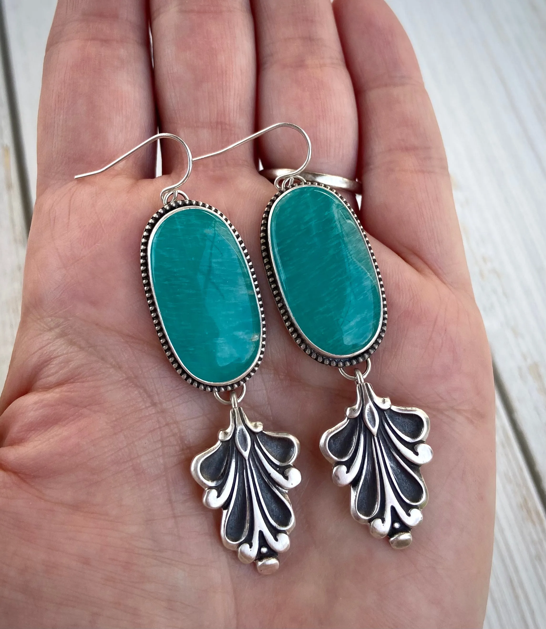 Amazonite Nouveau Earrings