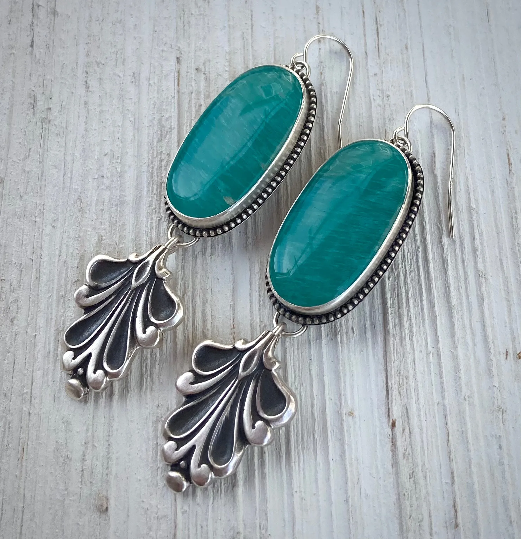 Amazonite Nouveau Earrings