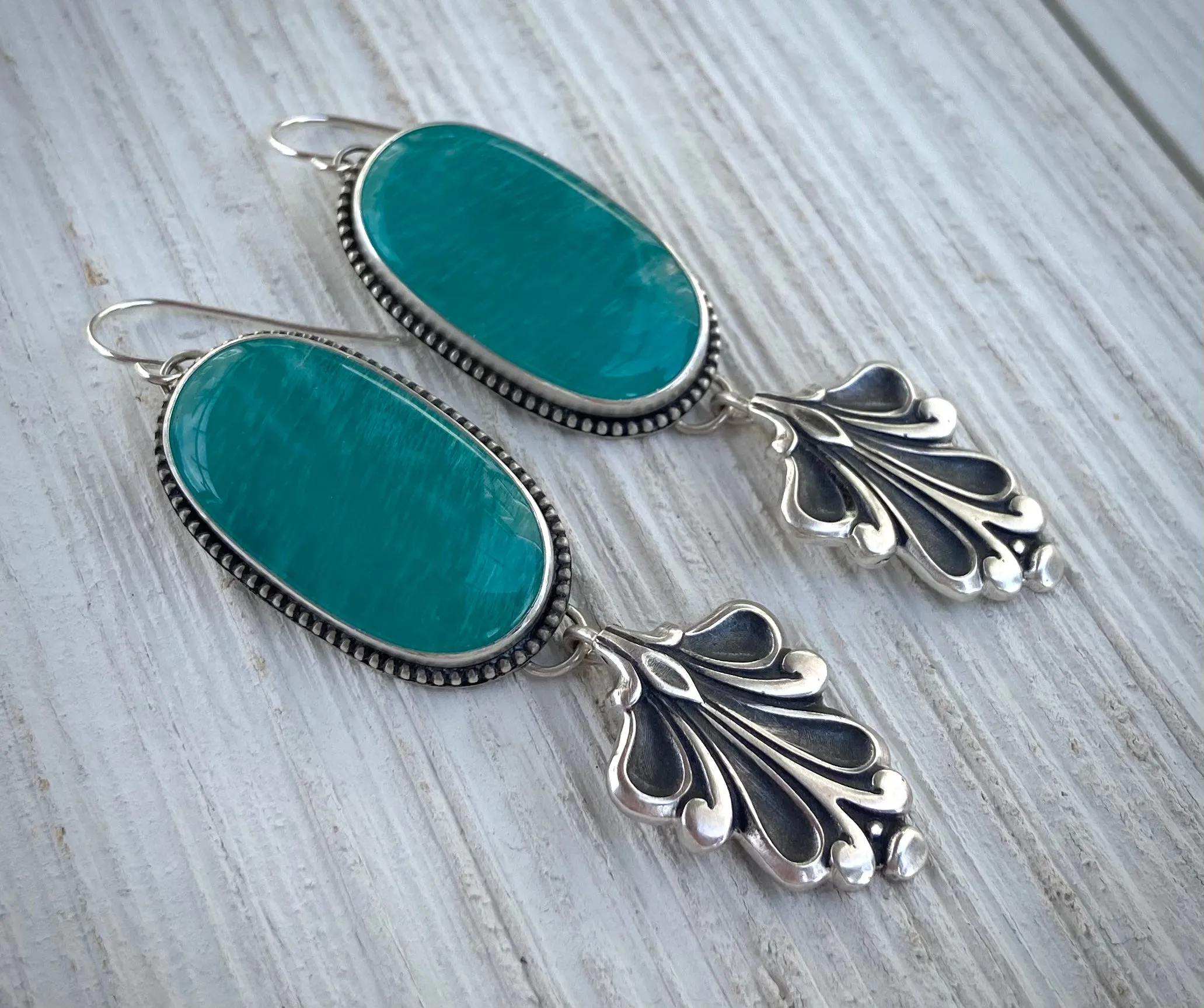 Amazonite Nouveau Earrings