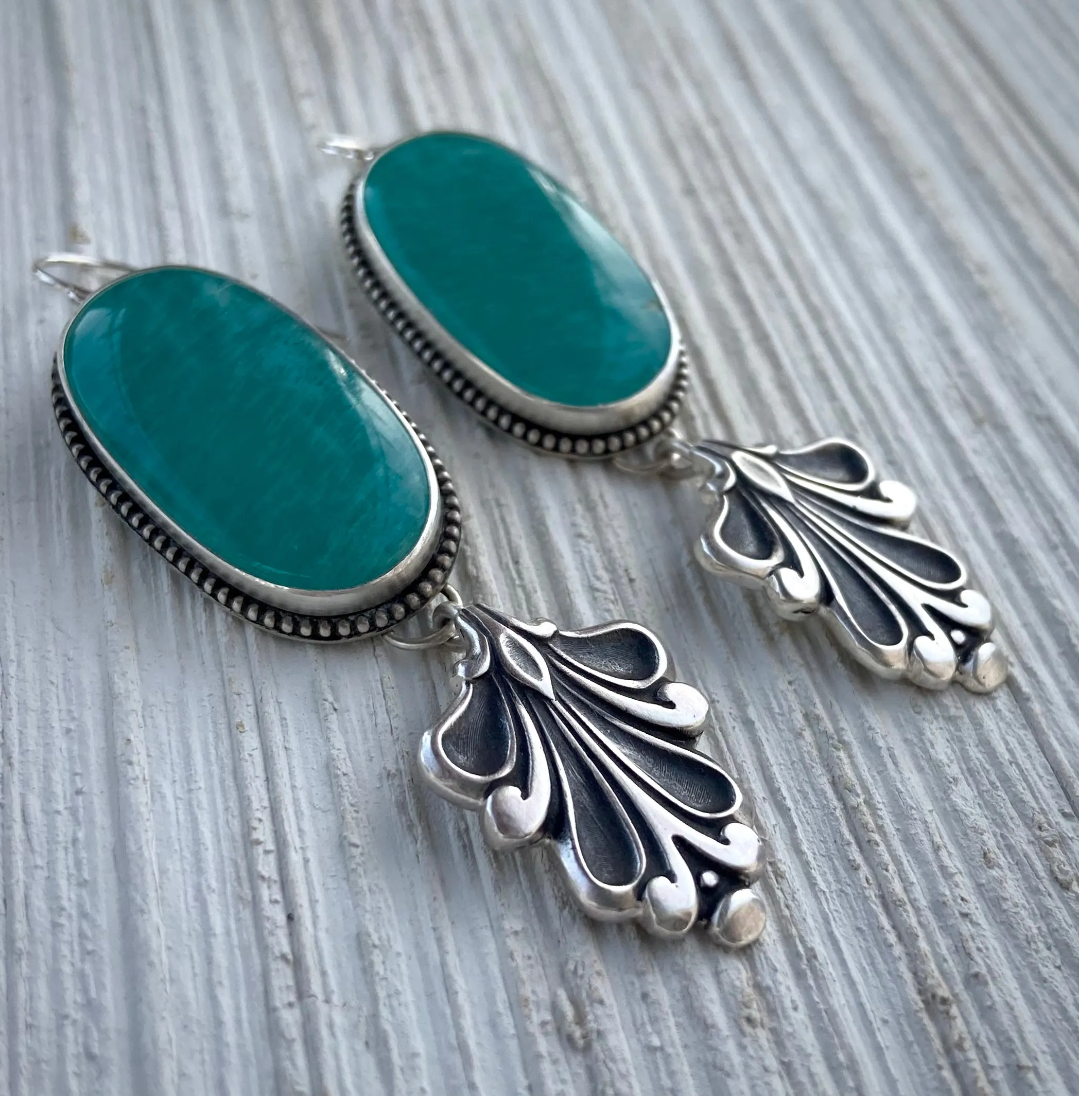 Amazonite Nouveau Earrings