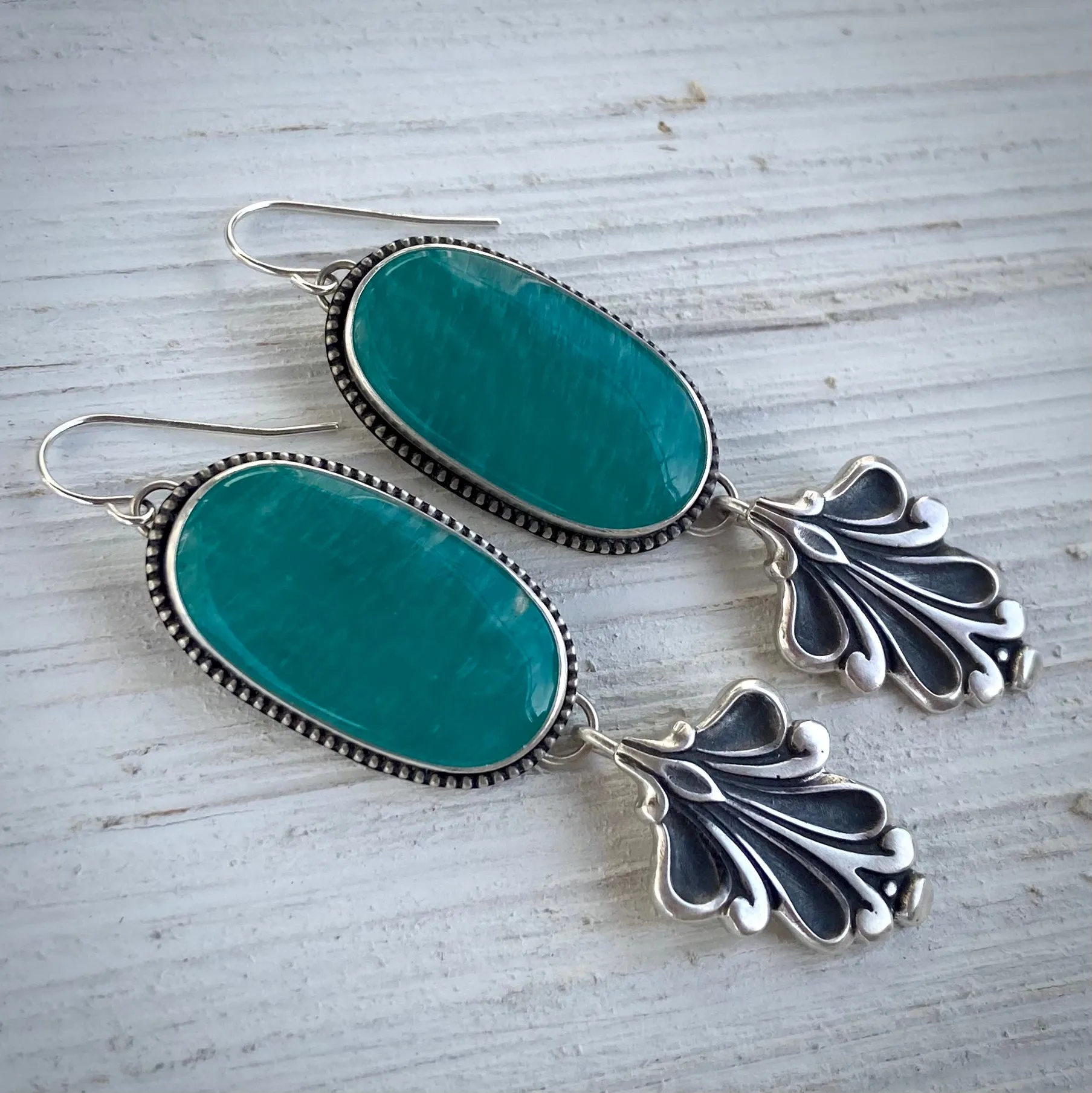 Amazonite Nouveau Earrings
