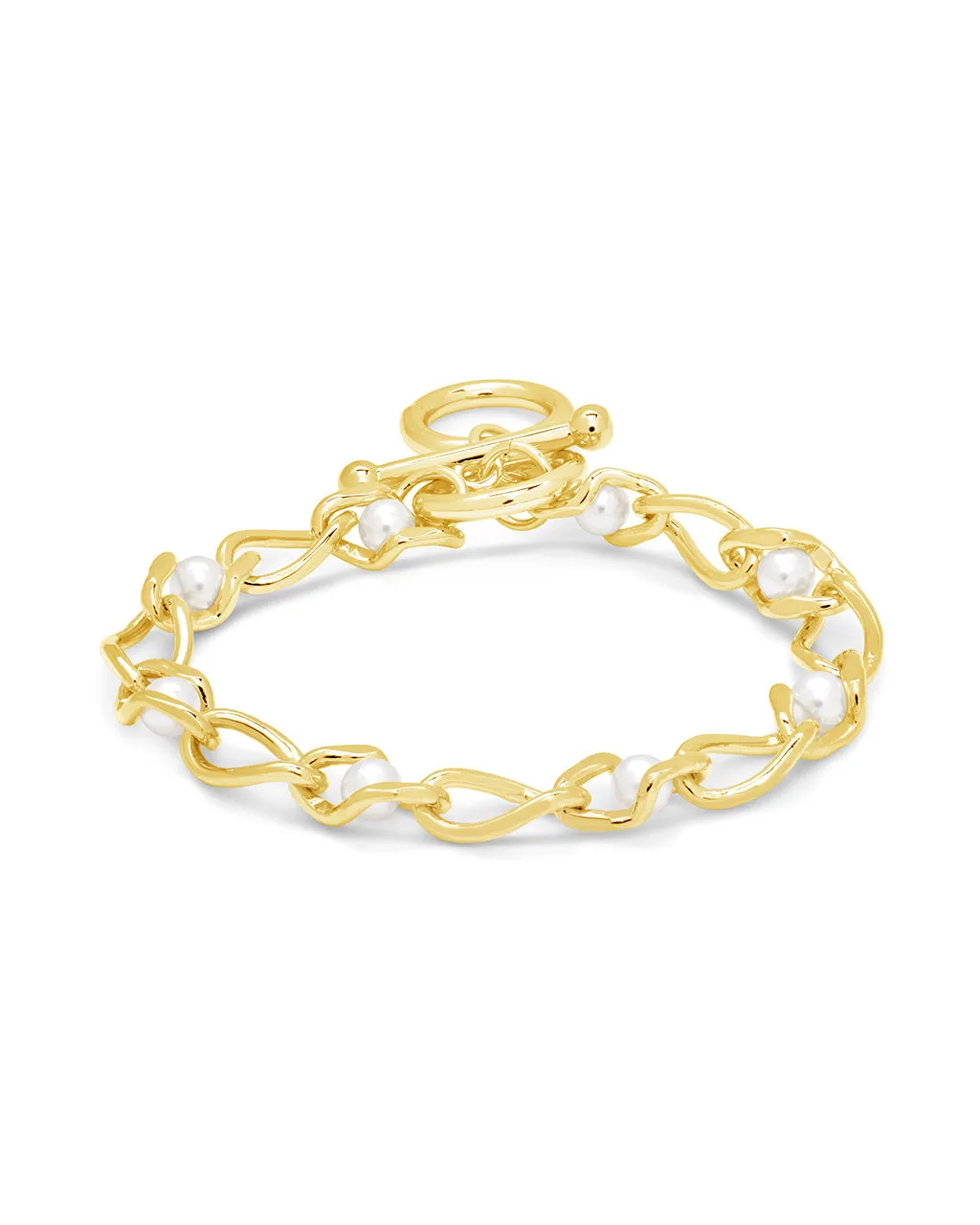 Amedea Pearl & Chain Toggle Bracelet