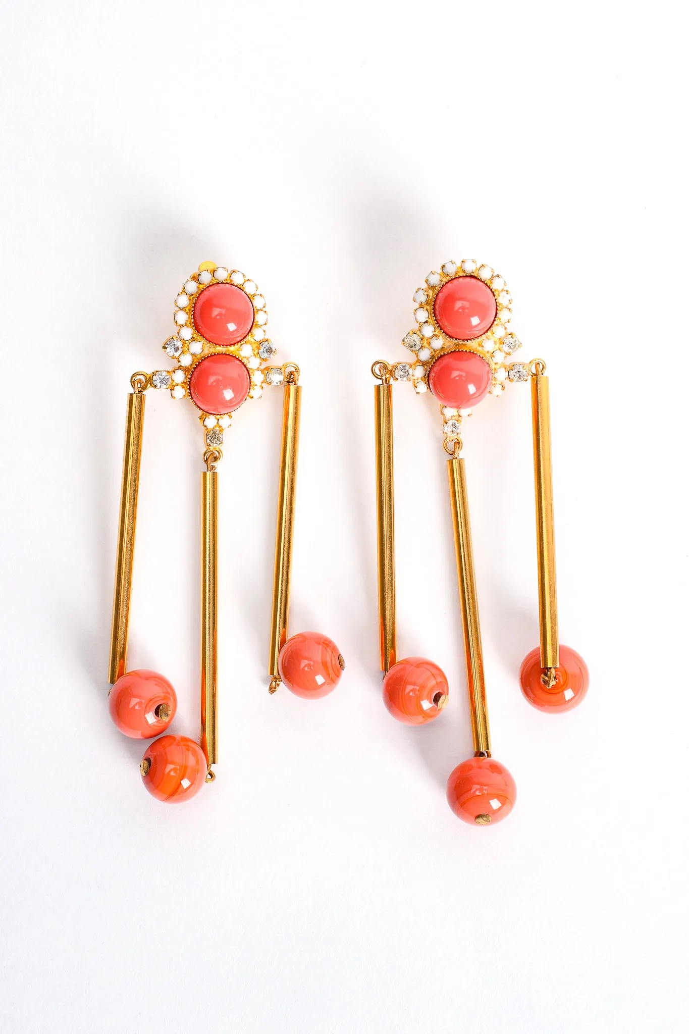 Bead Tube Chandelier Earrings