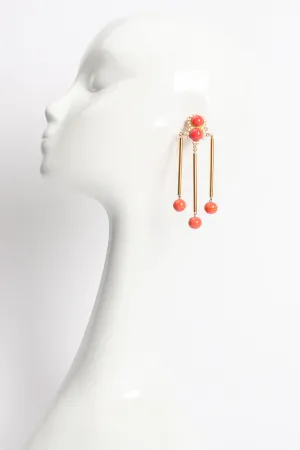 Bead Tube Chandelier Earrings
