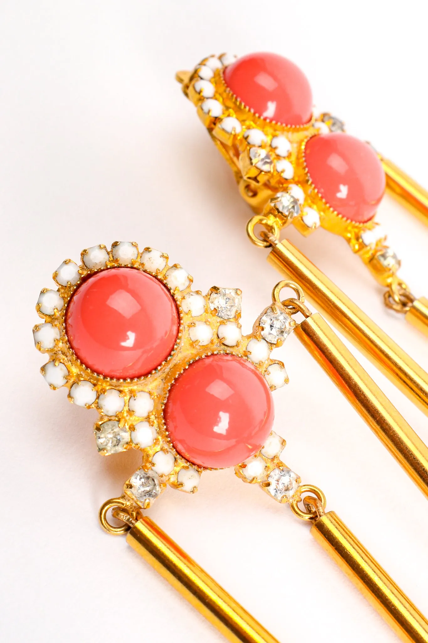 Bead Tube Chandelier Earrings