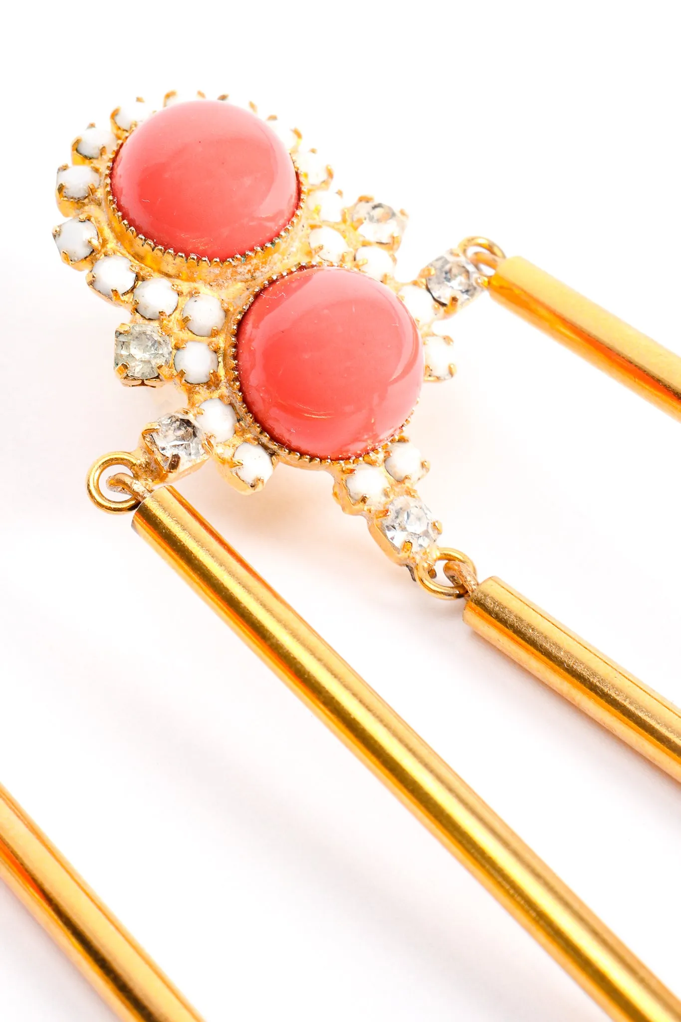 Bead Tube Chandelier Earrings