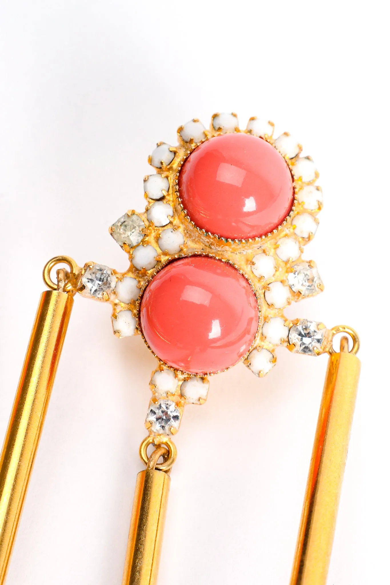 Bead Tube Chandelier Earrings