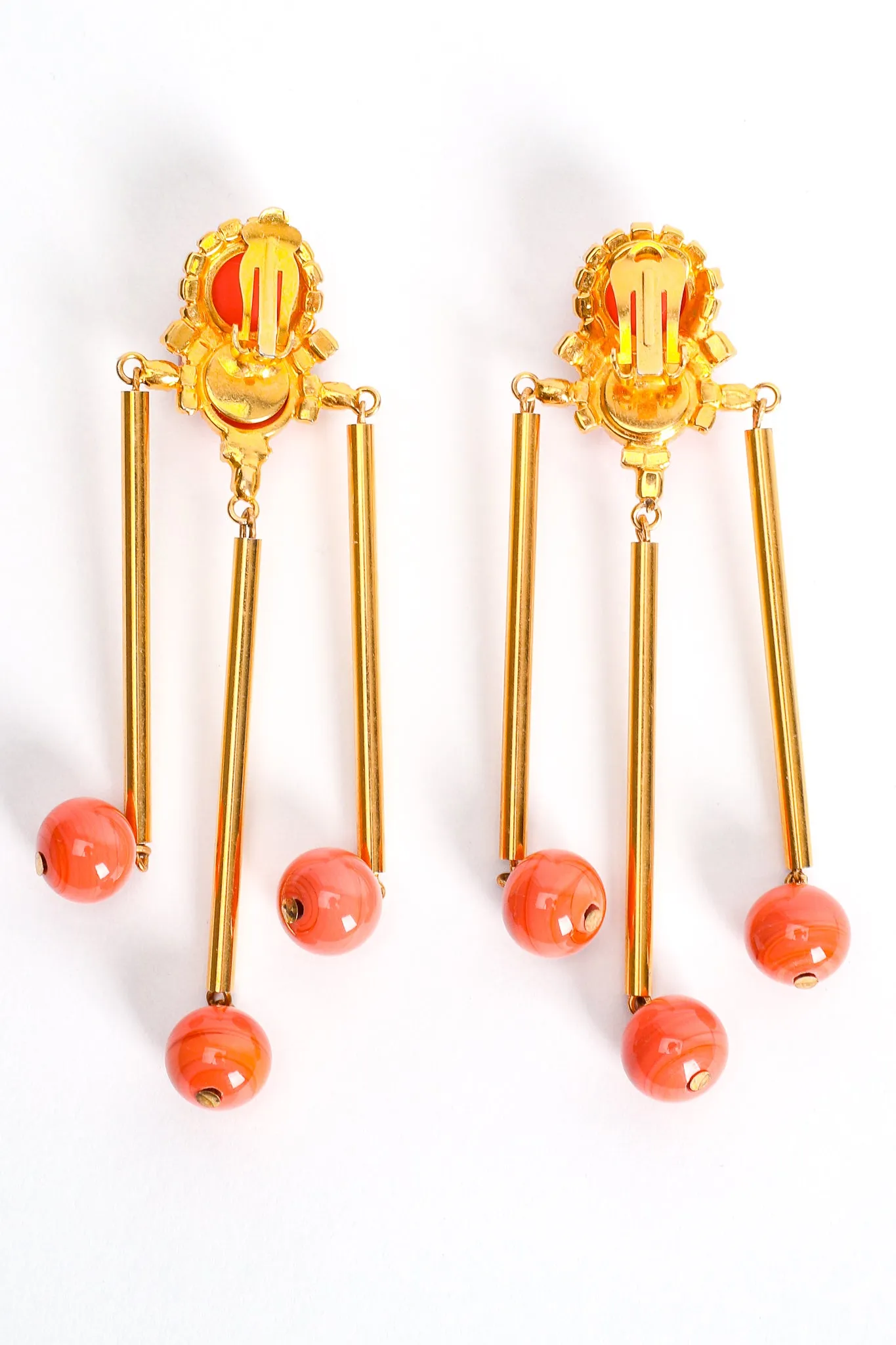 Bead Tube Chandelier Earrings