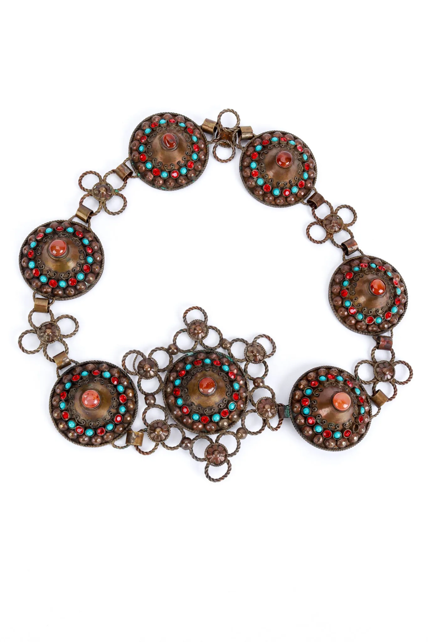 Beaded Dome Metal Belt