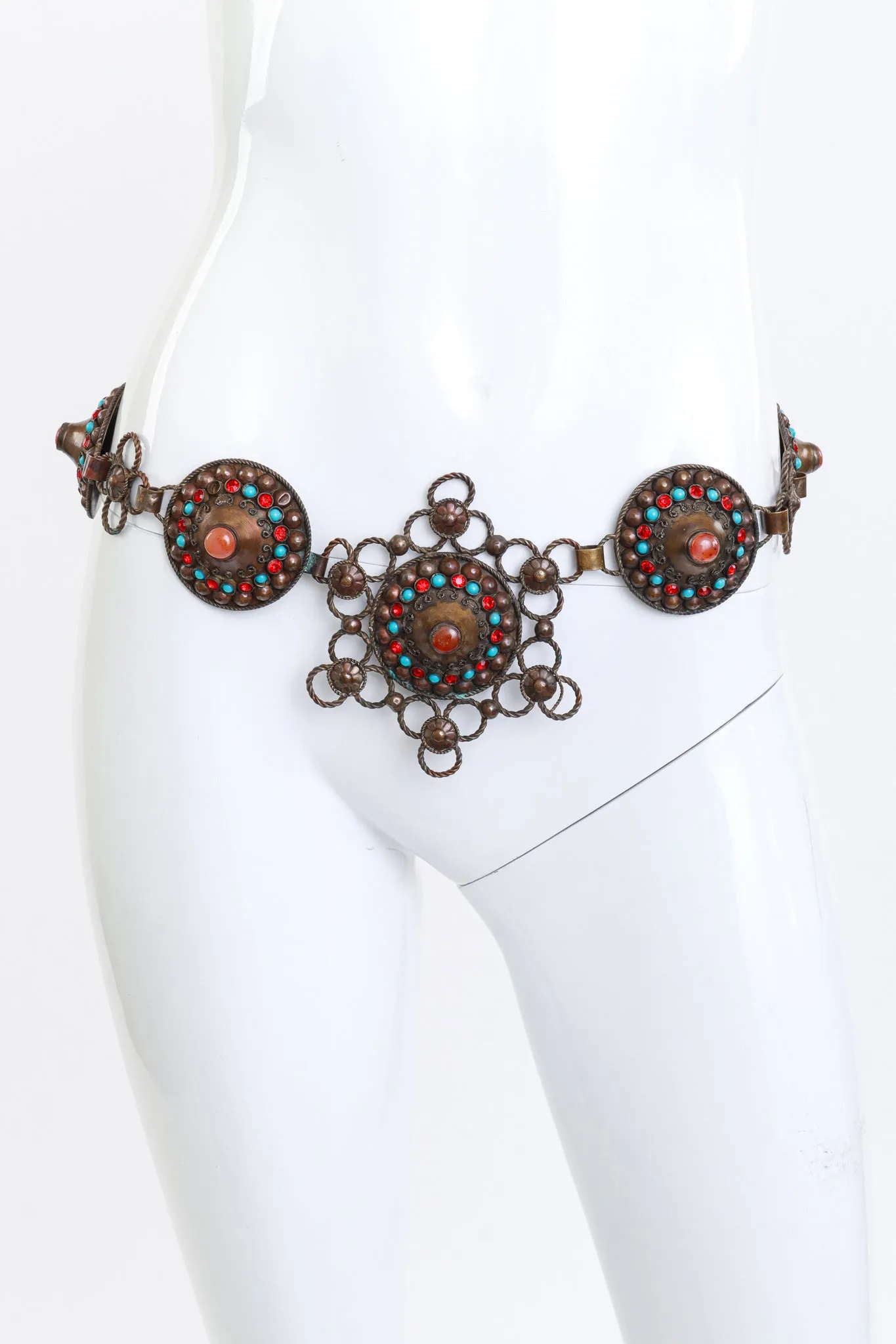 Beaded Dome Metal Belt