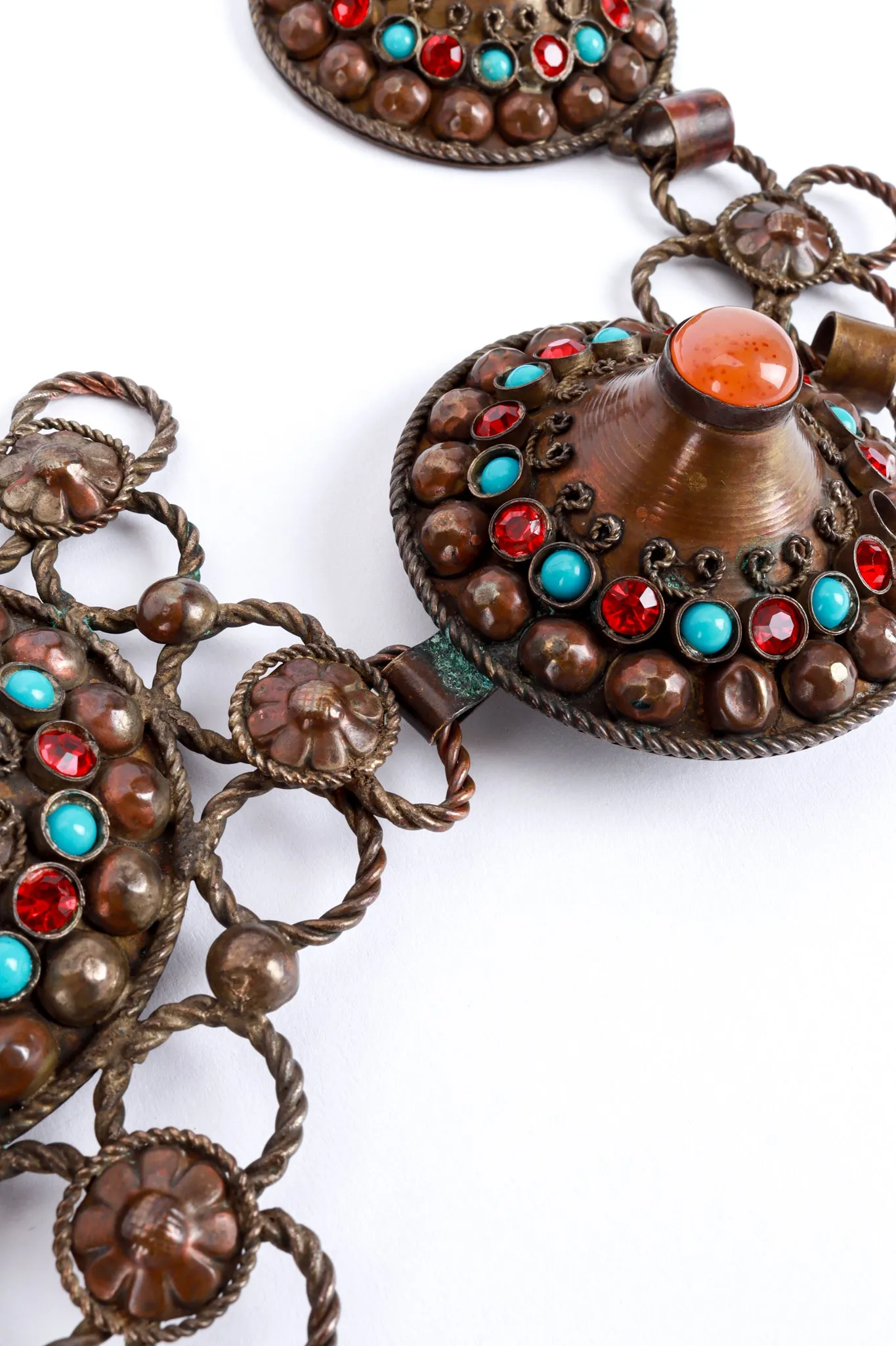 Beaded Dome Metal Belt