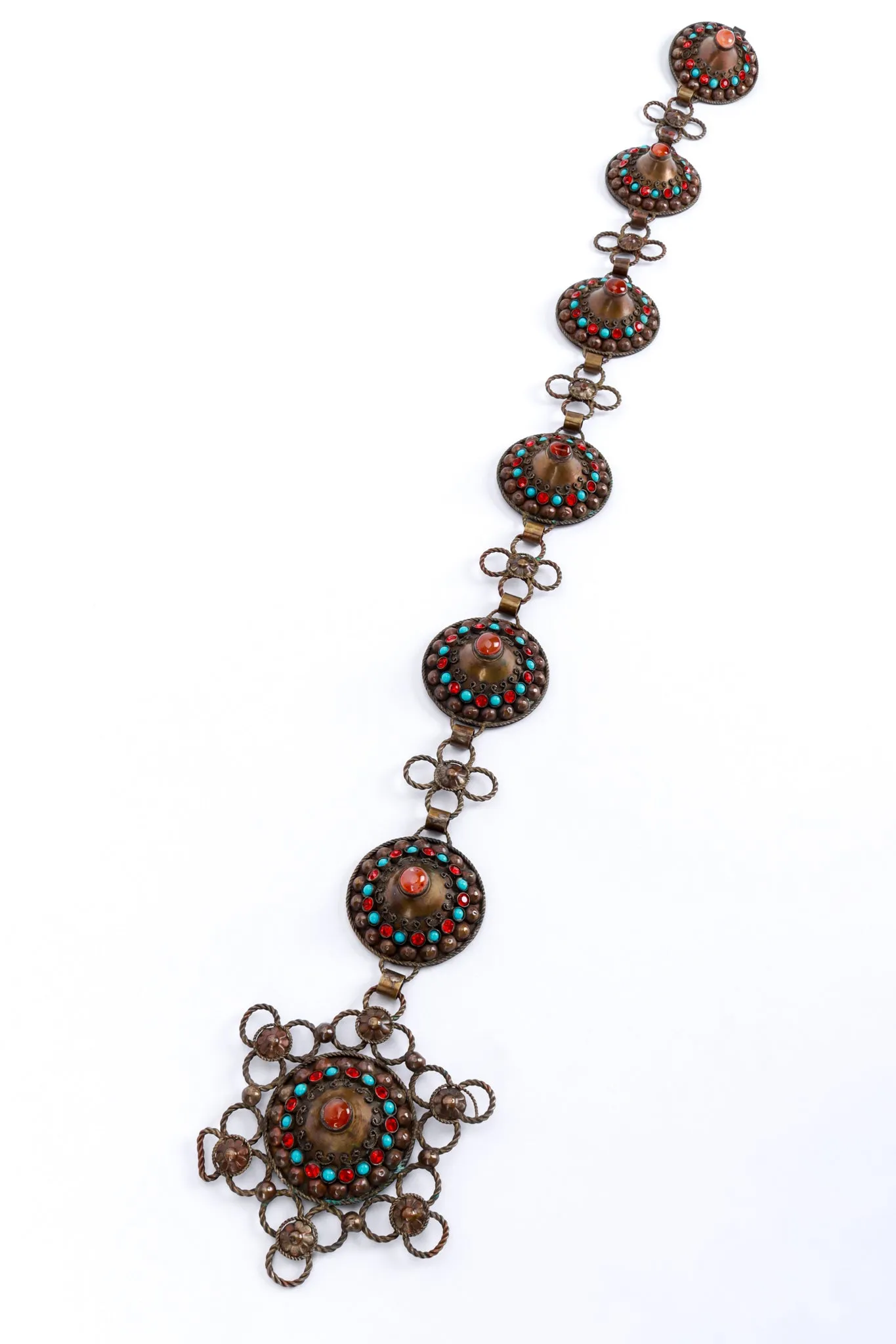 Beaded Dome Metal Belt
