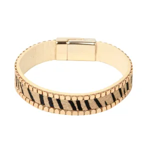 Beige Zebra Belt 0.5'' Bracelet