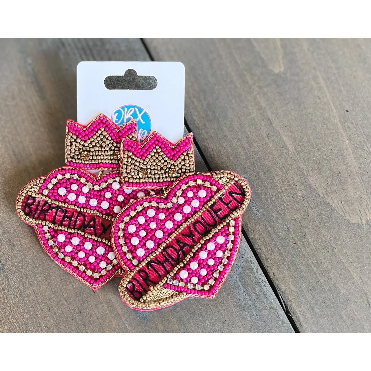 Birthday Queen Pearl & Seed Bead Drop Earrings