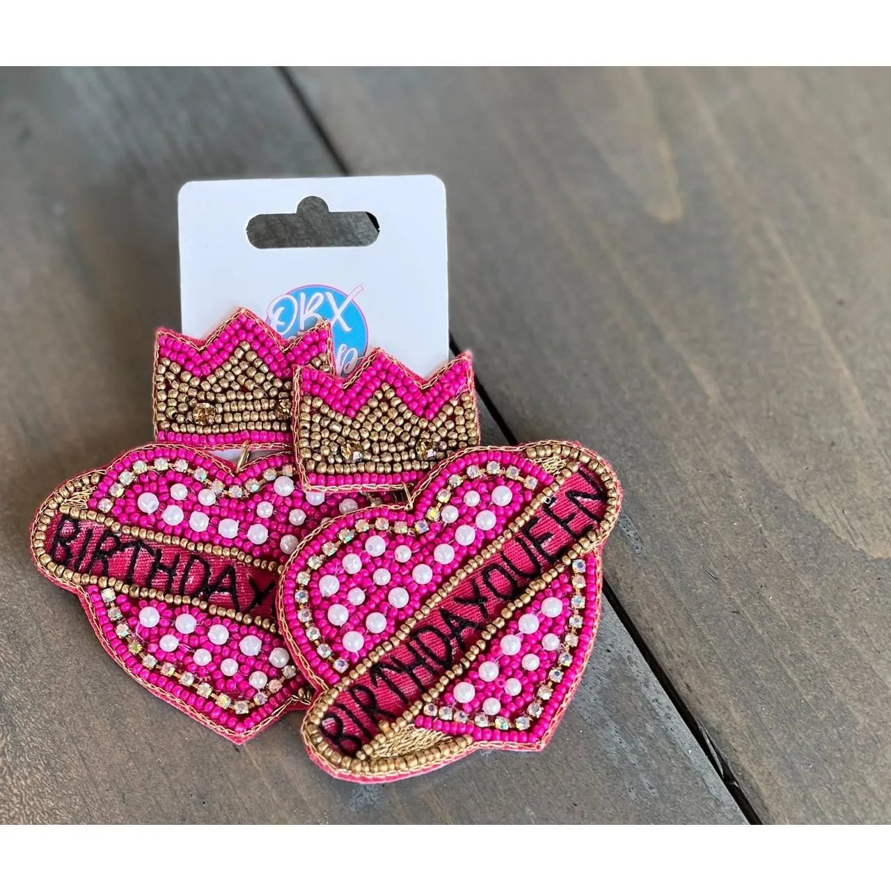 Birthday Queen Pearl & Seed Bead Drop Earrings