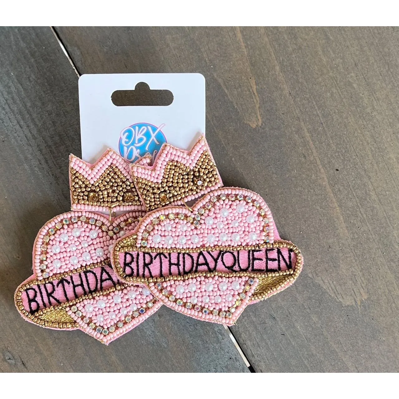 Birthday Queen Pearl & Seed Bead Drop Earrings