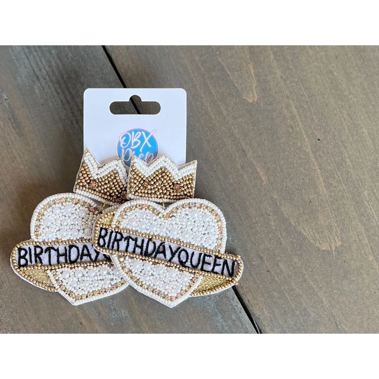 Birthday Queen Pearl & Seed Bead Drop Earrings